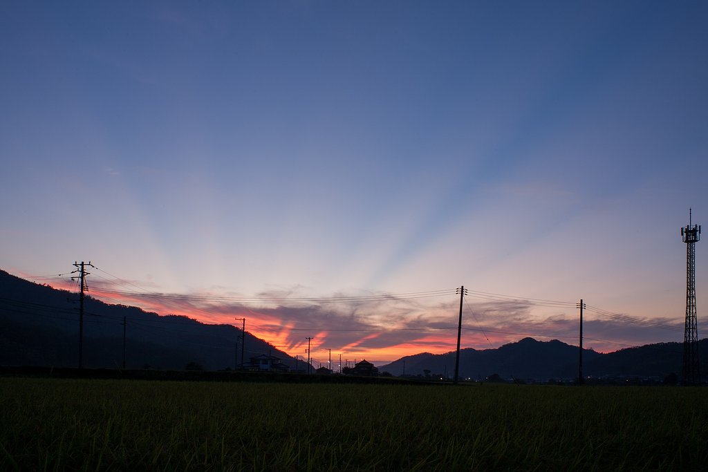 i日没後の北西のお空・・。