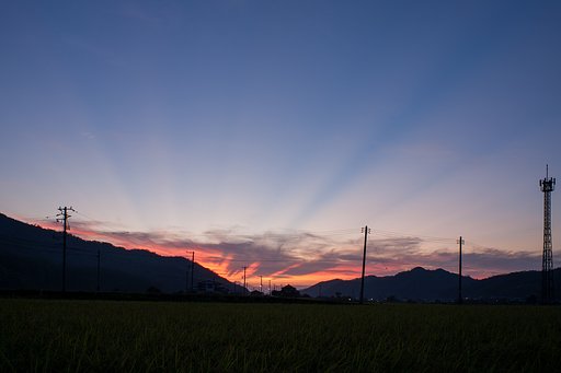 i日没後の北西のお空・・。