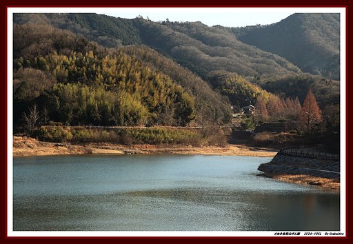 前山ダム湖にて