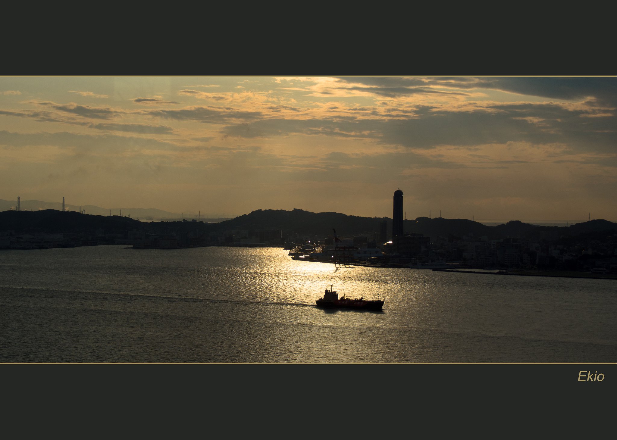 関門夕景