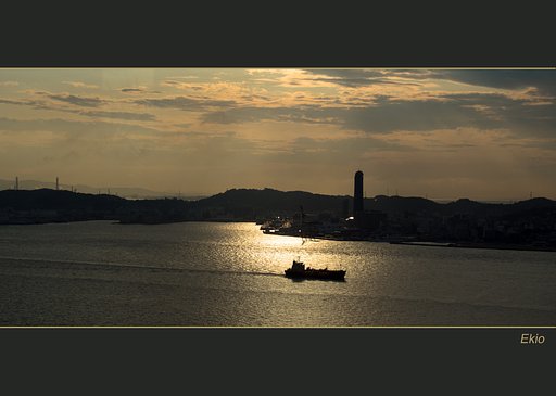 関門夕景
