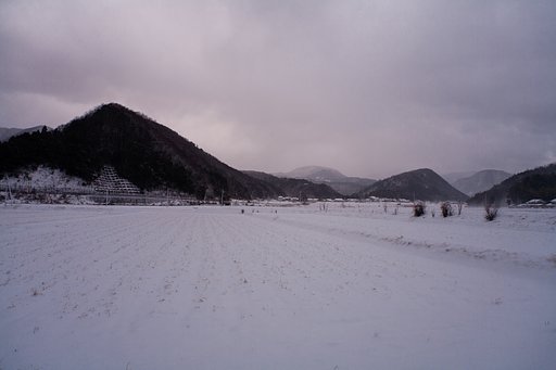 横殴りの吹雪。