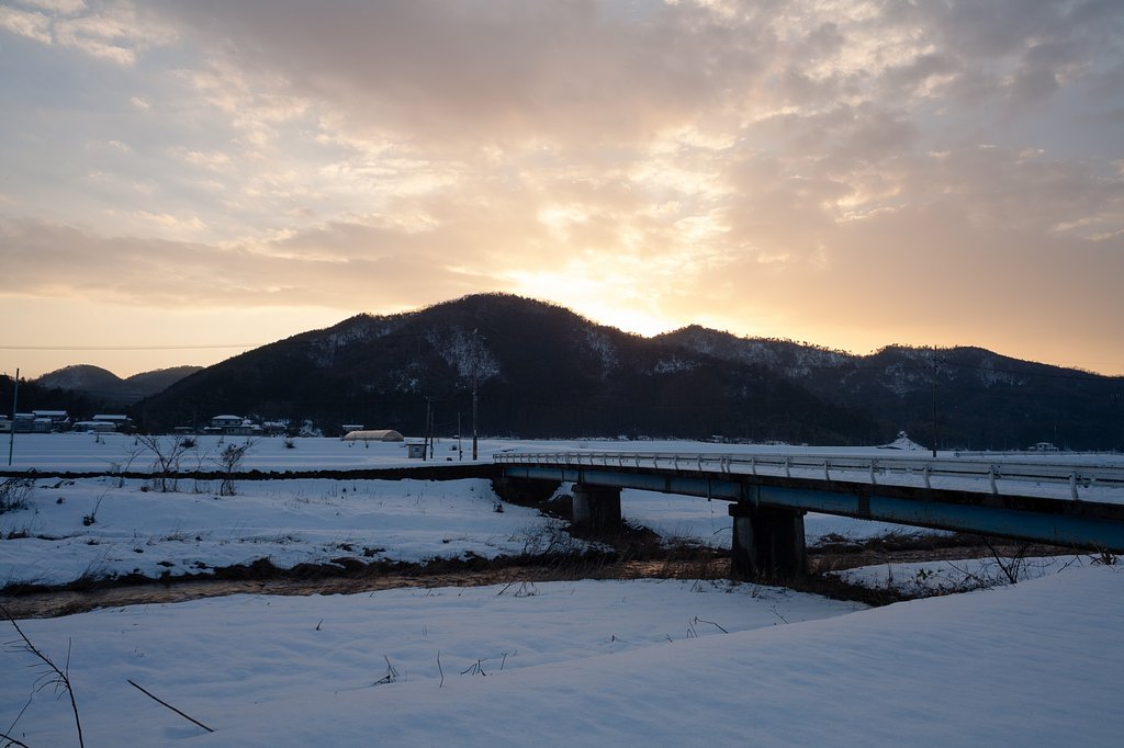 今年最後の夕焼け・・。