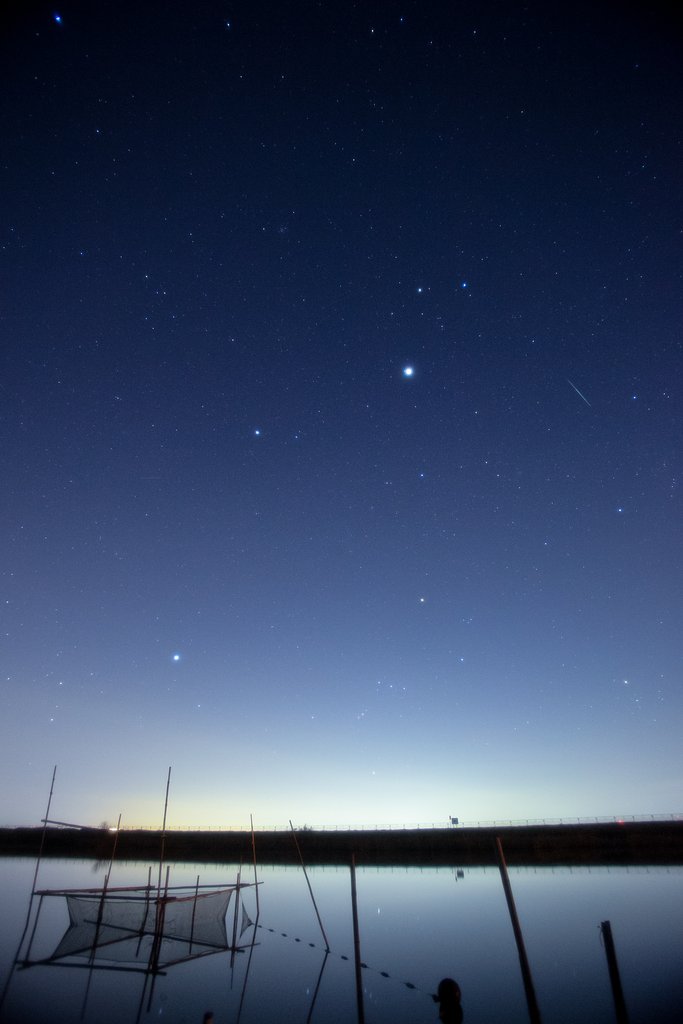 ふたご座流星群の朝