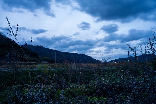 冬の夕空。