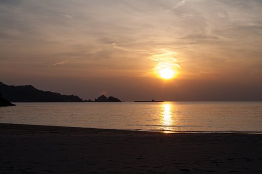 日本海の夕焼け。