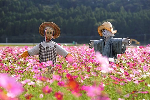 夫婦かかし
