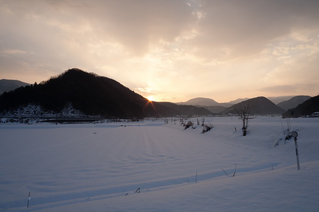 今年最後の朝日の出。
