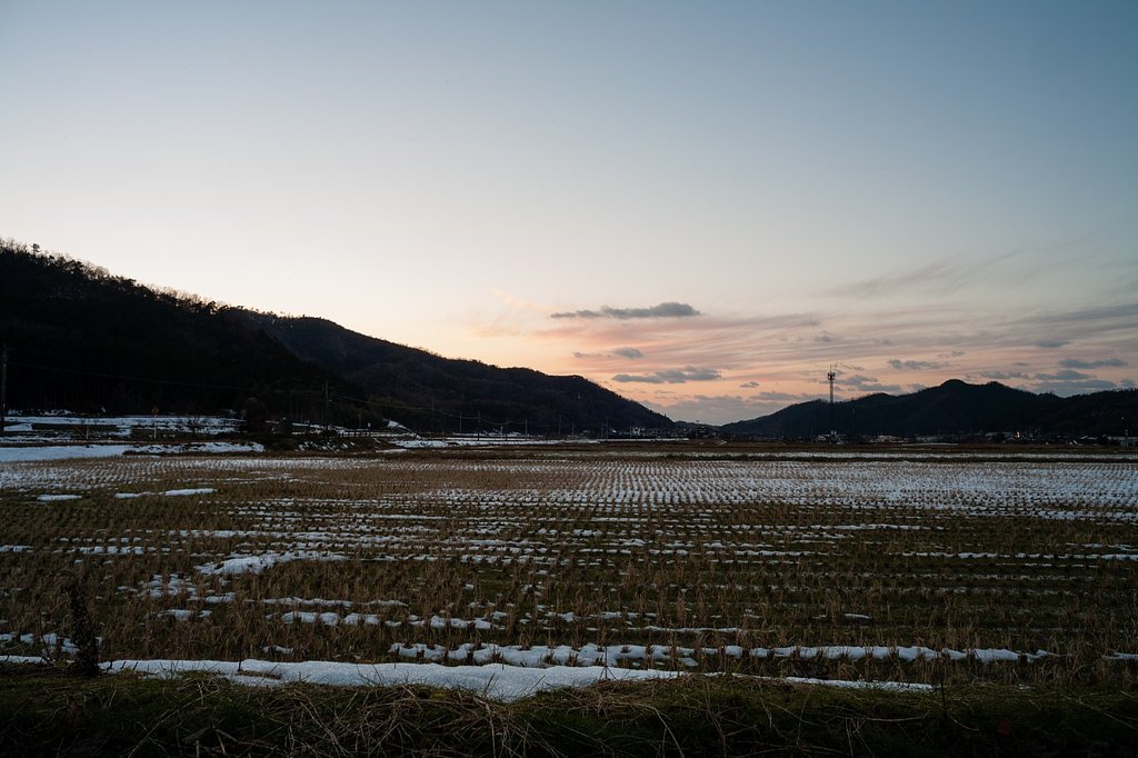 少しばかりの夕焼け。