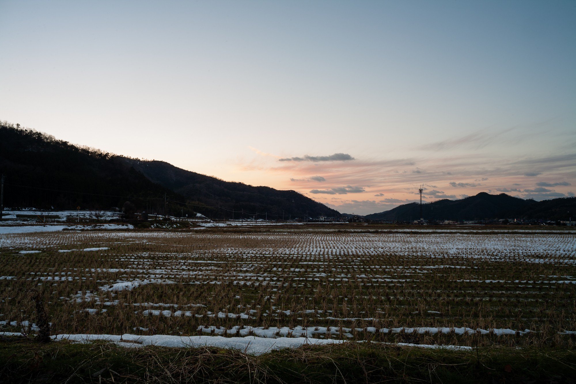 少しばかりの夕焼け。