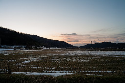 少しばかりの夕焼け。