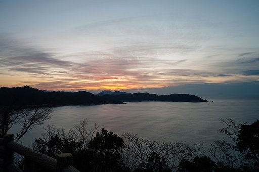 日没前の夕焼け。