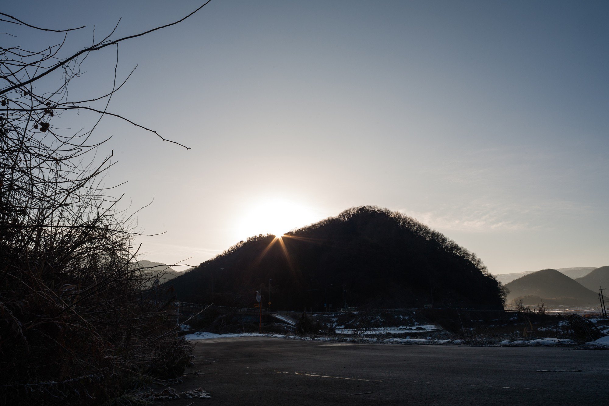 快晴の朝日の出!