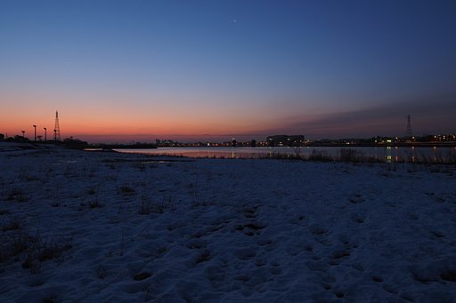 雪景色とグラデーション