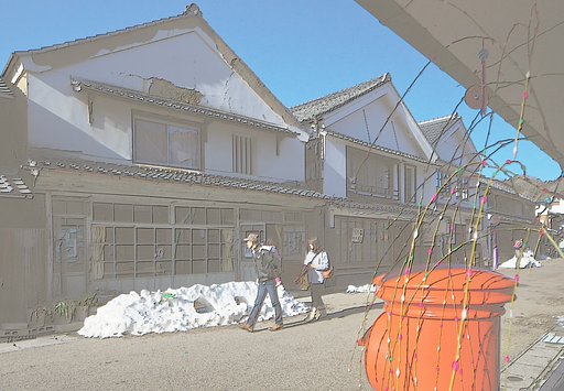 蘇った町並み