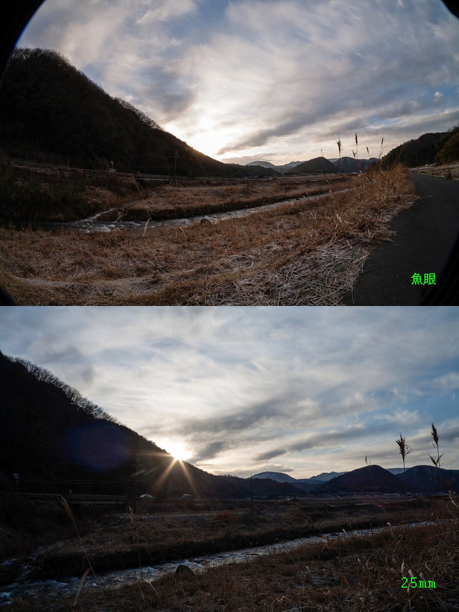 雲の多い朝・・。