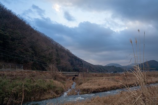 弱い冬型の朝。