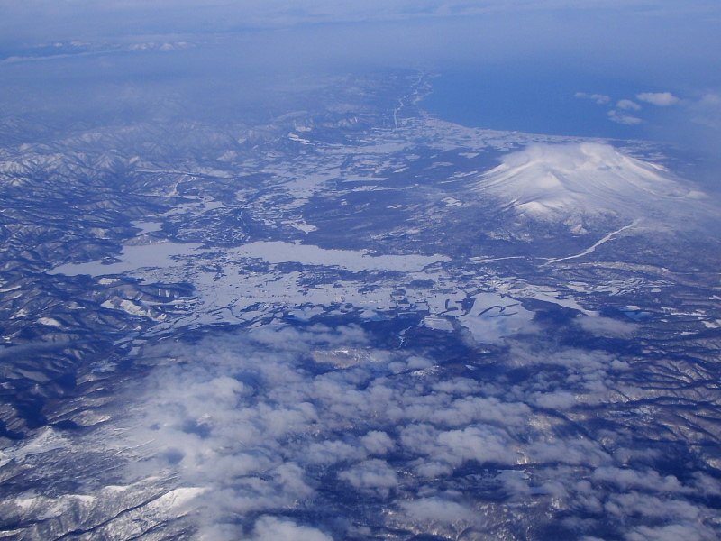 空から見た駒ケ岳