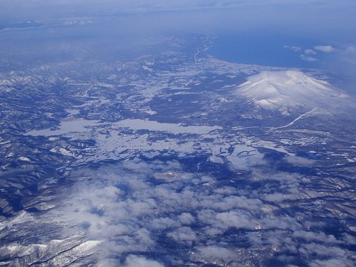 空から見た駒ケ岳