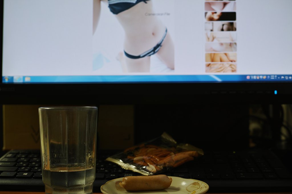 晩酌中