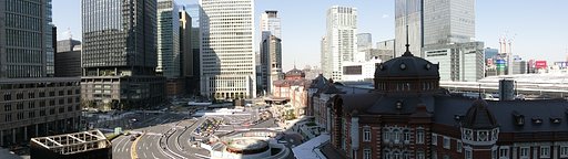 パノラマ写真　東京駅