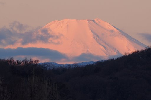 染まる富士