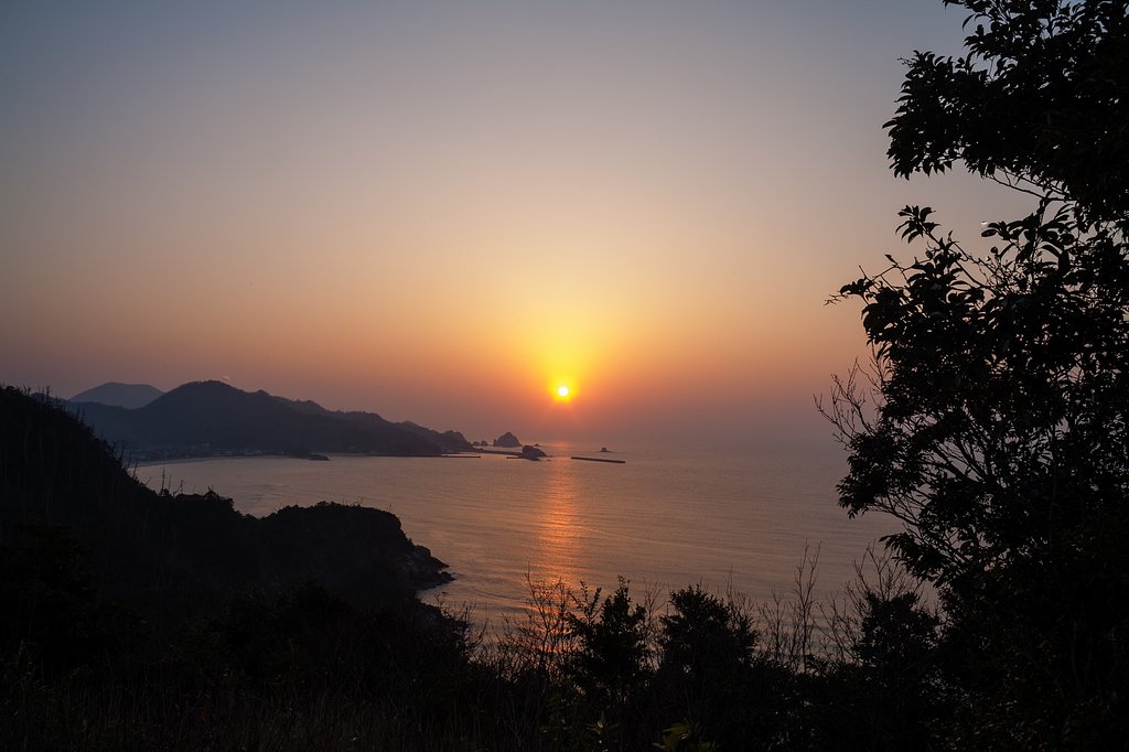 日本海の夕焼け。