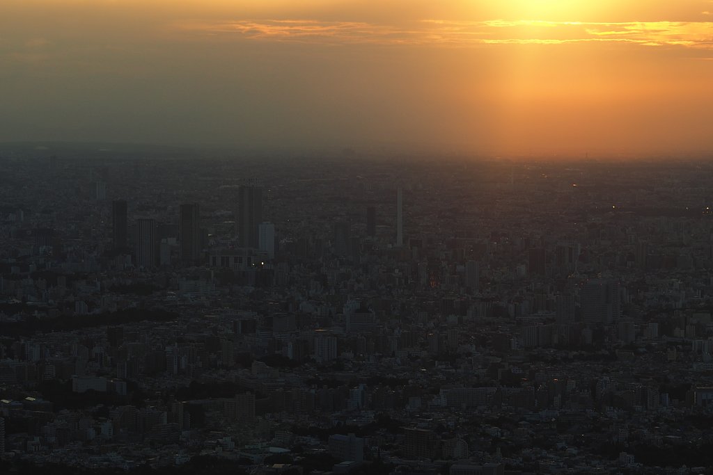 夕陽が静かに降りてゆく