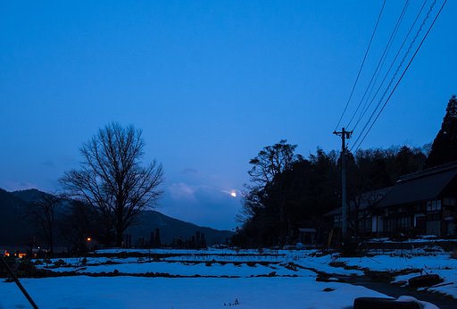 朝のお月様。