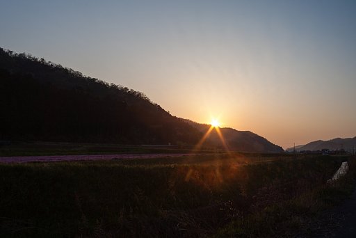 激しい攻防の夕焼けに！