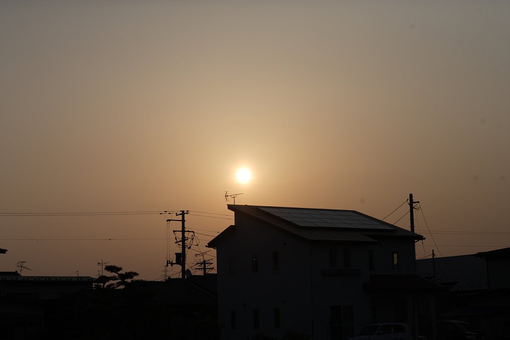 春霞の朝