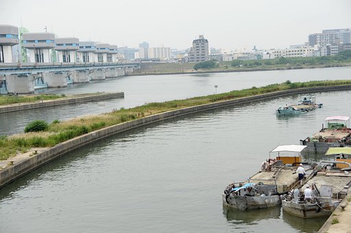 毛馬の閘門付近