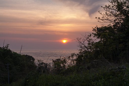 帰り道美しい夕焼けに。
