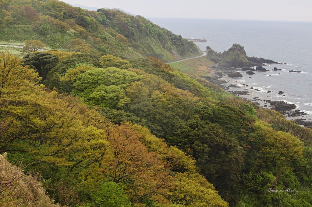 雨中の能登半島