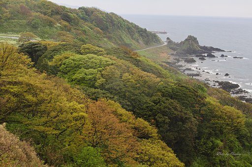 雨中の能登半島
