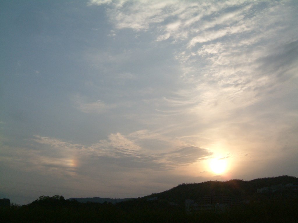 朝日と幻日