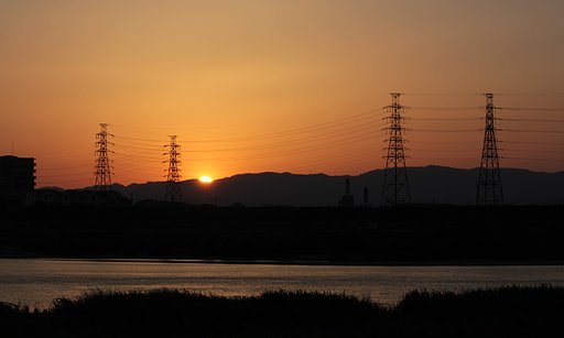 淀の夕焼け