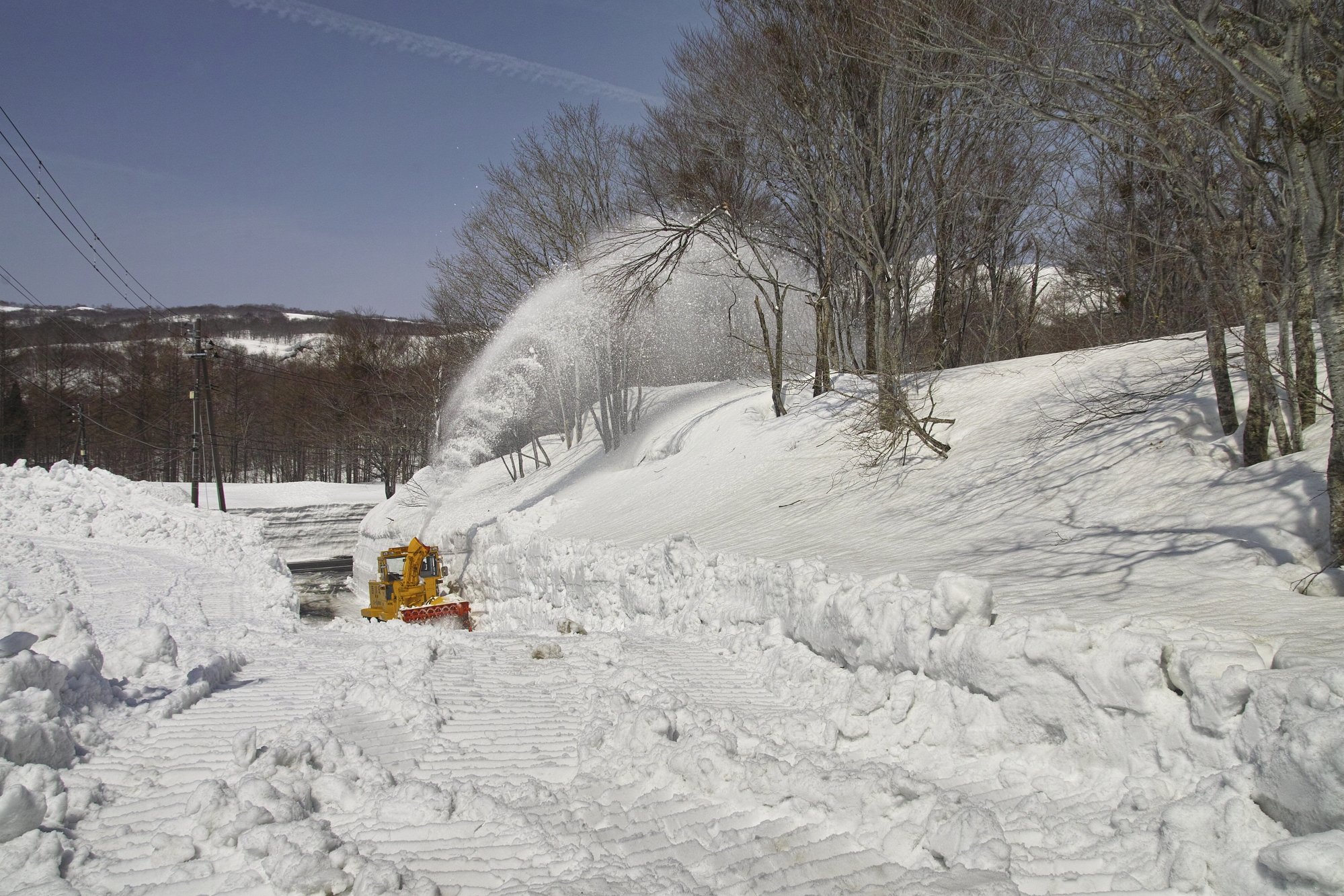 除雪中