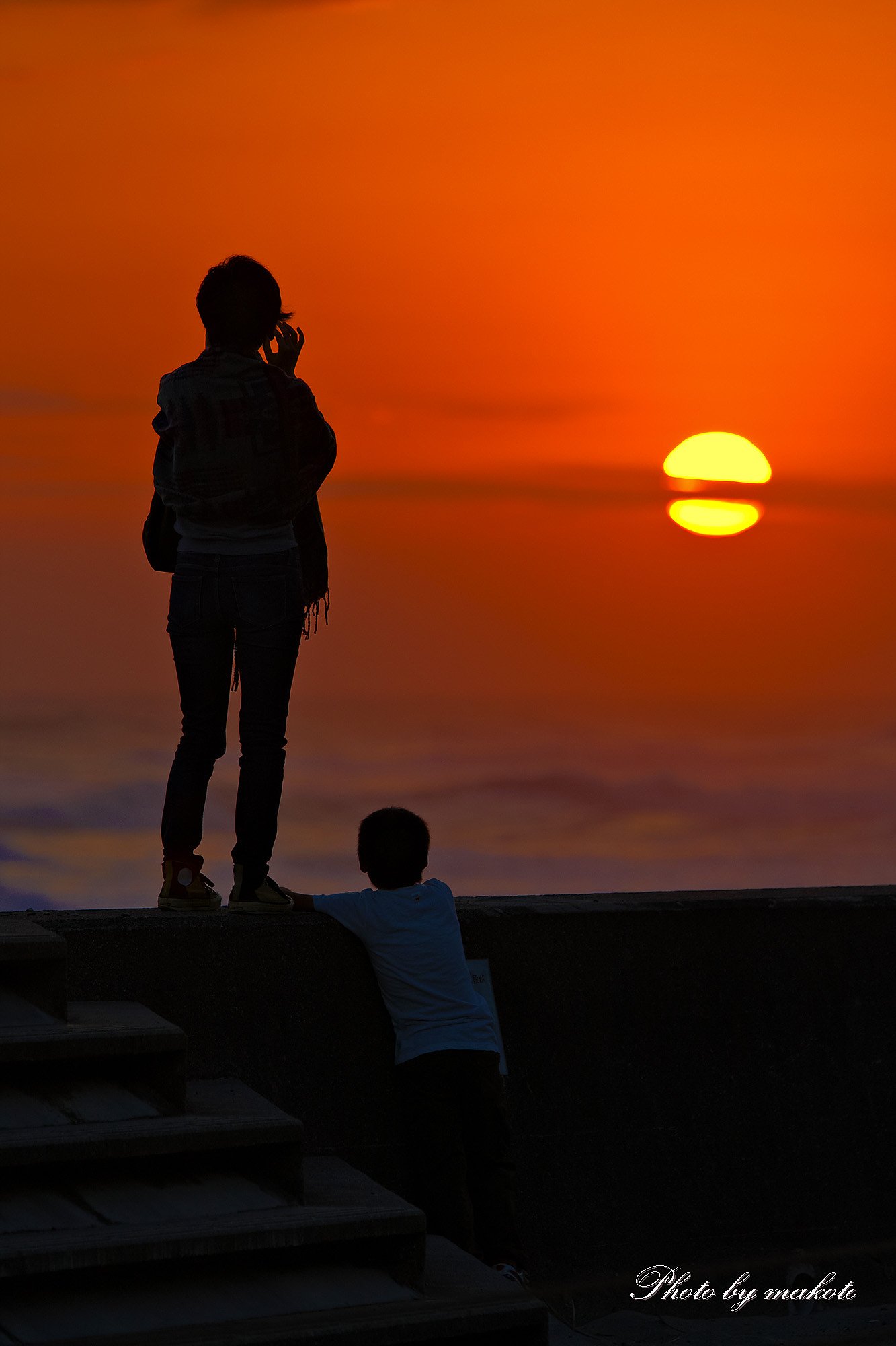 思い出の夕日になれば・・・