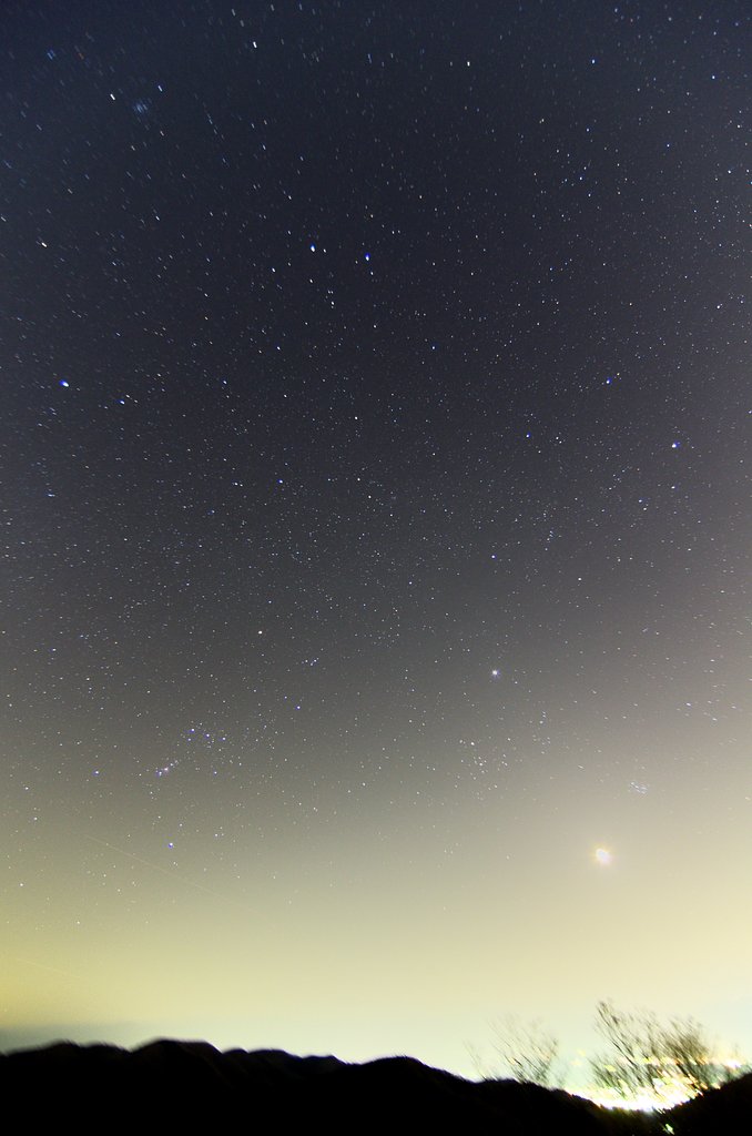 堂平の星空　秩父の町と