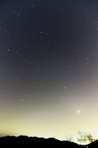 堂平の星空　秩父の町と