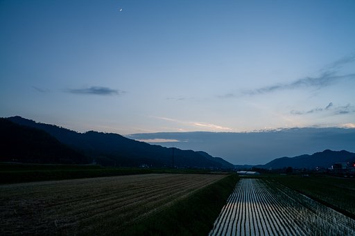 梅雨の夕空。