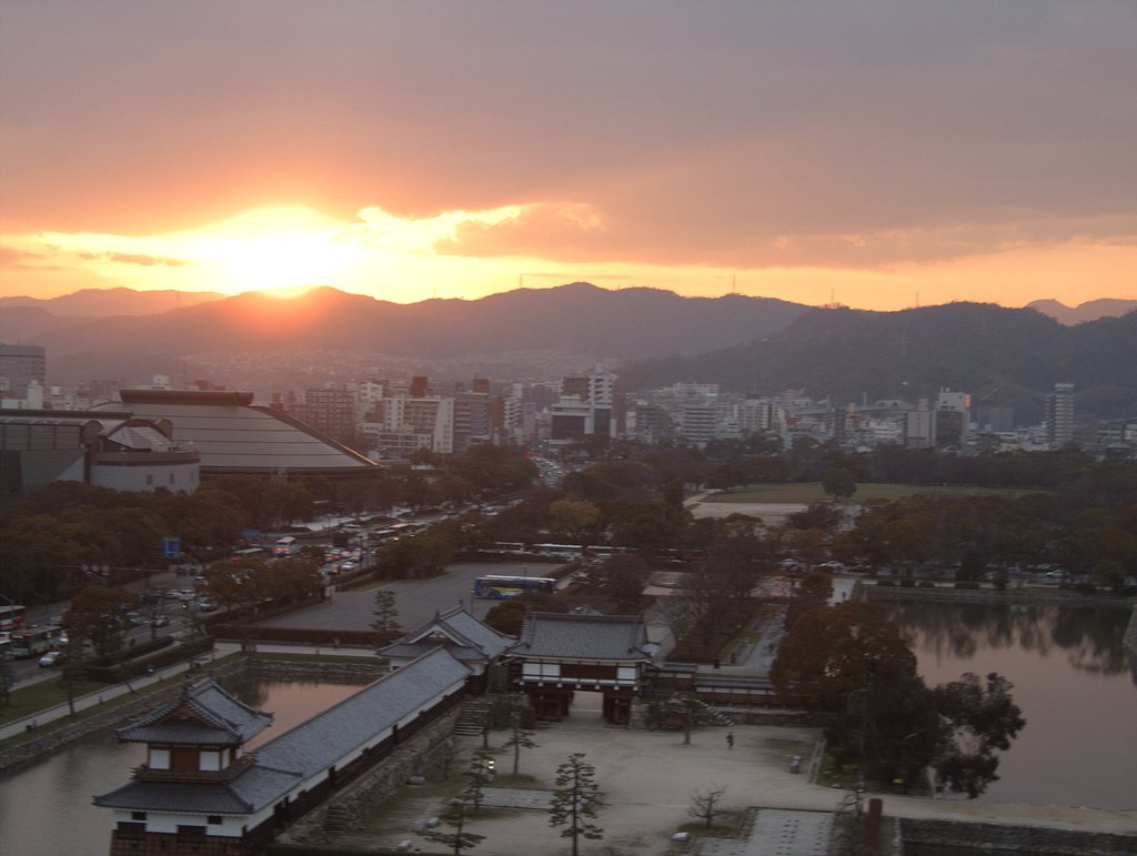 夕日と町並みの両立その４