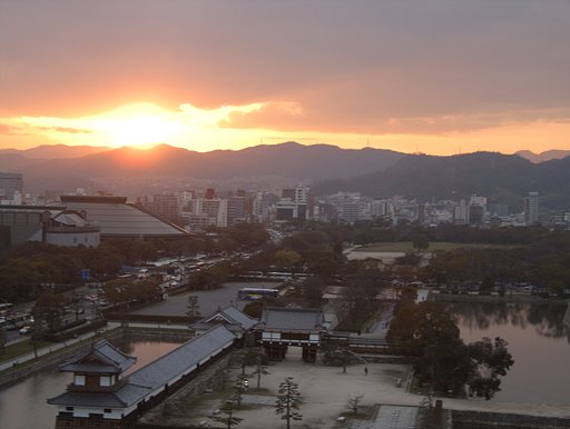 夕日と町並みの両立その４