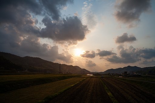 少しだけ夕焼け。