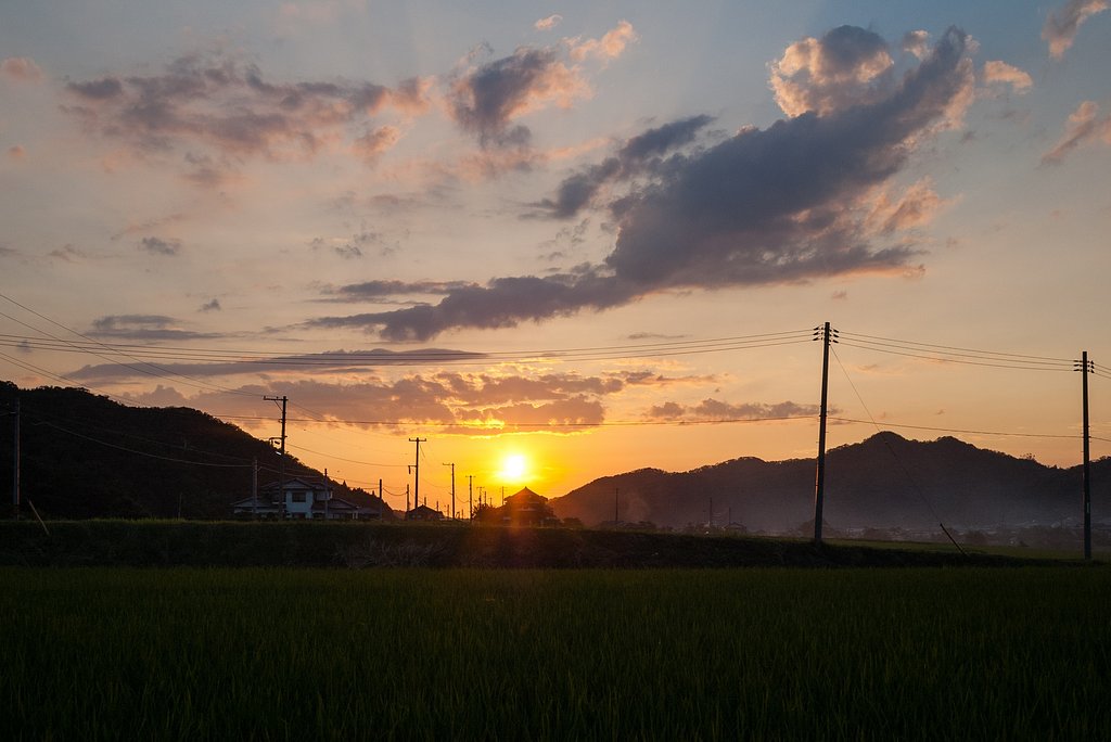 美しい雲の夕焼・・。