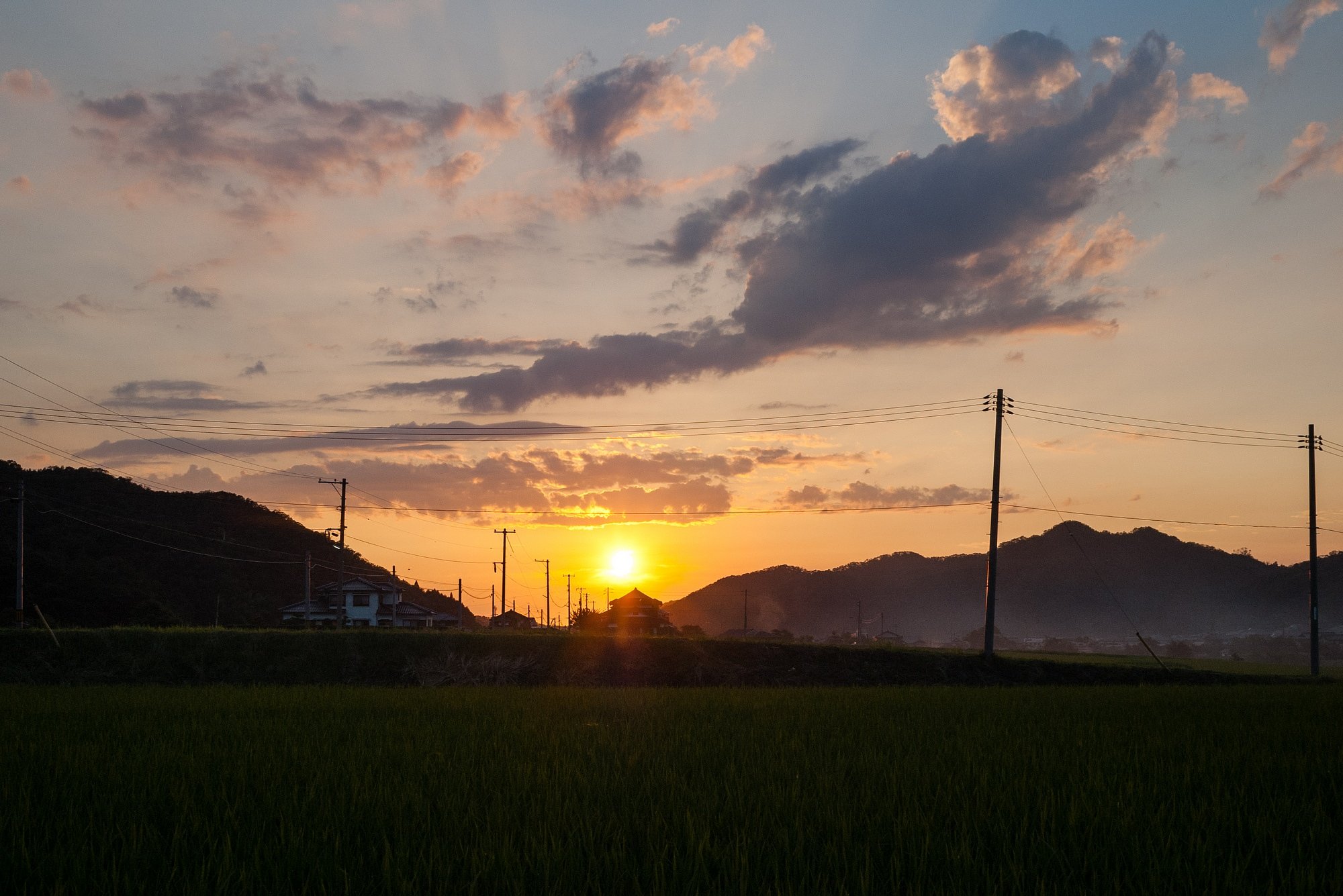 美しい雲の夕焼・・。