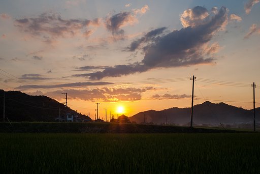 美しい雲の夕焼・・。