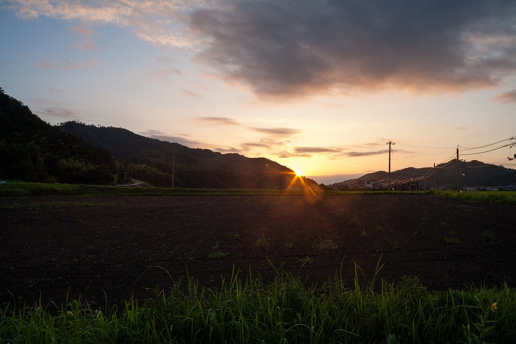 久し振りに夕焼けに。