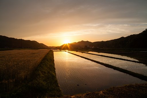梅雨の夕焼空。